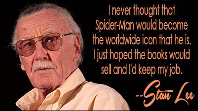 leadheroically's tweet image. Our vision isn't always clear-cut in the beginning.
#StanLee, #SpiderMan, #vision, Leadership