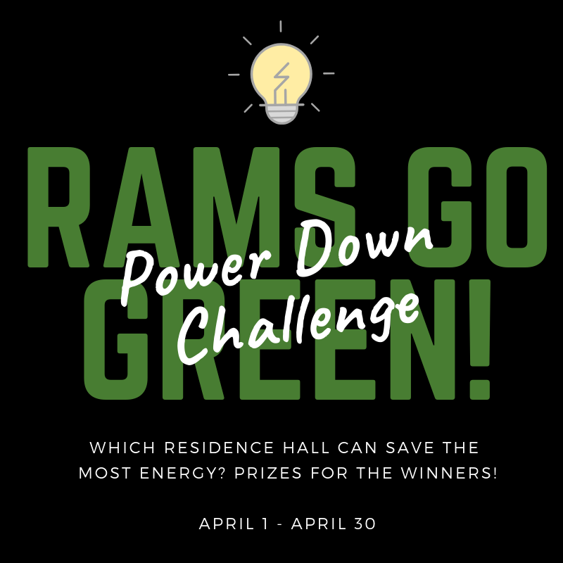 AngeloParents's tweet photo. Rams Go GREEN - Power Down Challenge!
Pledge to take these simple steps to reduce energy consumption in your residence hall. The hall with the most pledges gets a PARTY for the entire hall! 

Pledge -> https://t.co/it0SlGRFUn https://t.co/vqY6iH1Ta9