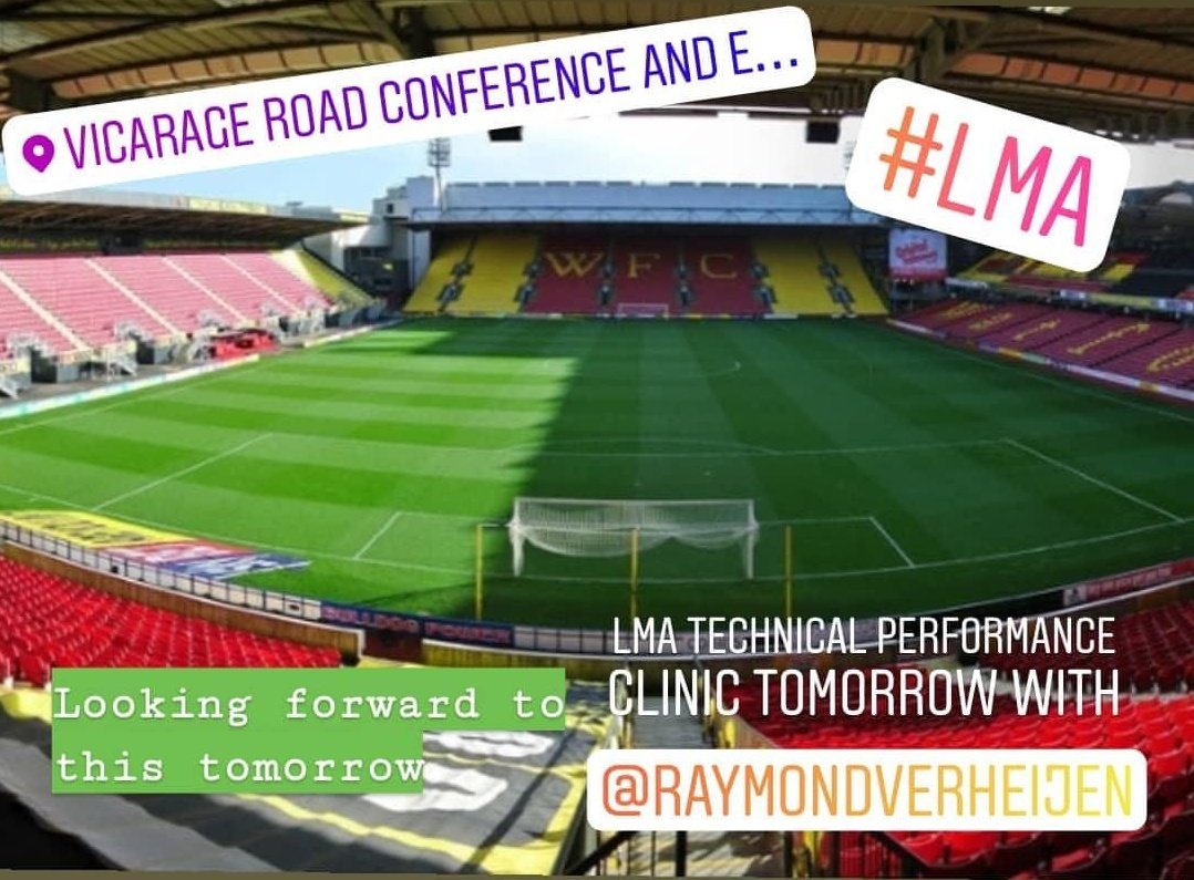 scoutingfamily's tweet photo. Really looking forward to hearing from @raymondverheije tomorrow on the @LMA_Managers Clinic tomorrow. Once again an honour to be invited along with @Lee_PlayerLENS to the event #playerlens #raymondverheijen https://t.co/fZD8HuNQC2