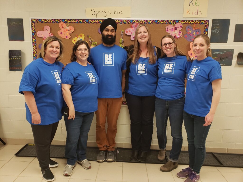 jiwanjotgill's tweet photo. Happy #AutismAwarenessDay from these awesome ladies &amp; I, sporting our @bluemoonfoundation shirts for #autism! Today &amp; every day, we  support &amp; celebrate people on the autism spectrum &amp; their families. #LightItUpBlue #AutismSpeaks @PeelSchools @BeYouApparel https://t.co/WJX25bY4An