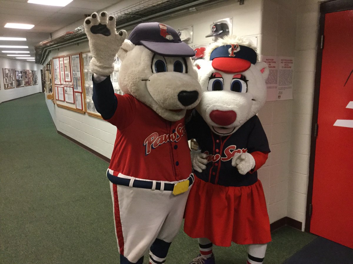 Hanging out with @pawsthemascot at #pawsox #mediaday @soxthemascot @pawsox <a href="/NickPavlidis/">Nick Pavlidis</a> <a href="/AddictSox/">⚾️SOX ADDICT⚾️</a> @zenpen81 <a href="/SullysBrand/">Sully's Brand</a>