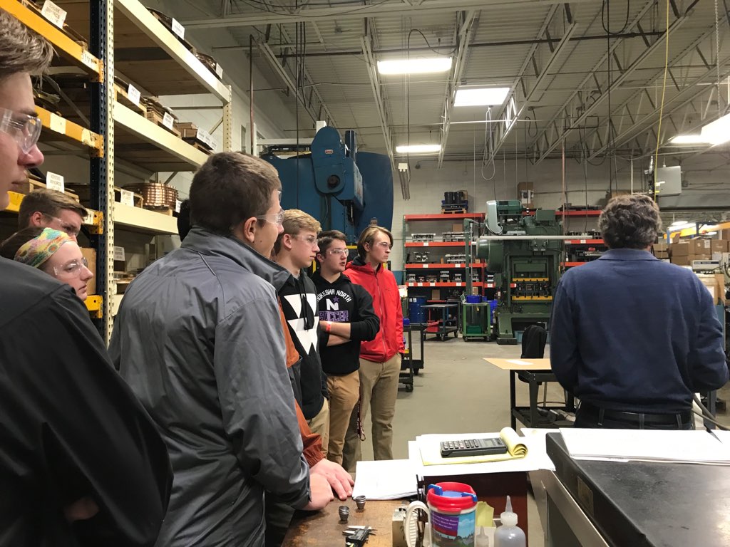 WCBizAlliance's tweet photo. Students from @WaukeshaNorth1 visited @Delzer_Litho, @aries Delzer, Aries Industries & @WisMetalParts on a #Schools2Skills tour today to learn more about careers in manufacturing. #wcmanufacturing #wcbizedpartner @waukeshaschools https://t.co/B4m6urGxdY