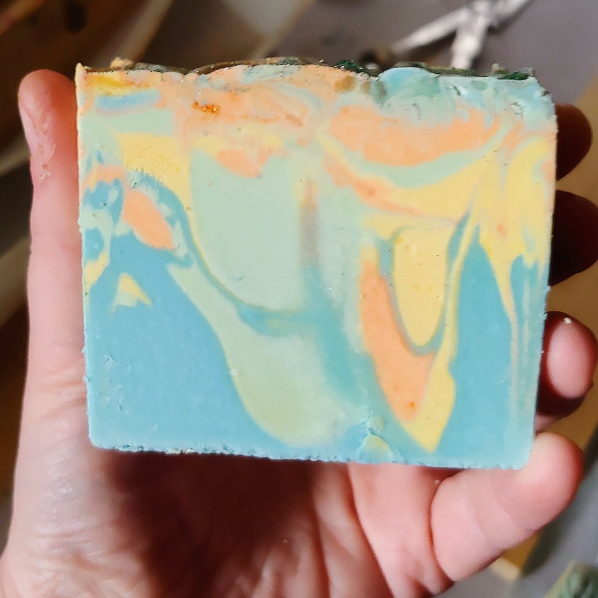 MayhemSoaps's tweet photo. Coming soon: A fresh, bright, spring-y soap! https://t.co/febKeo8dWn