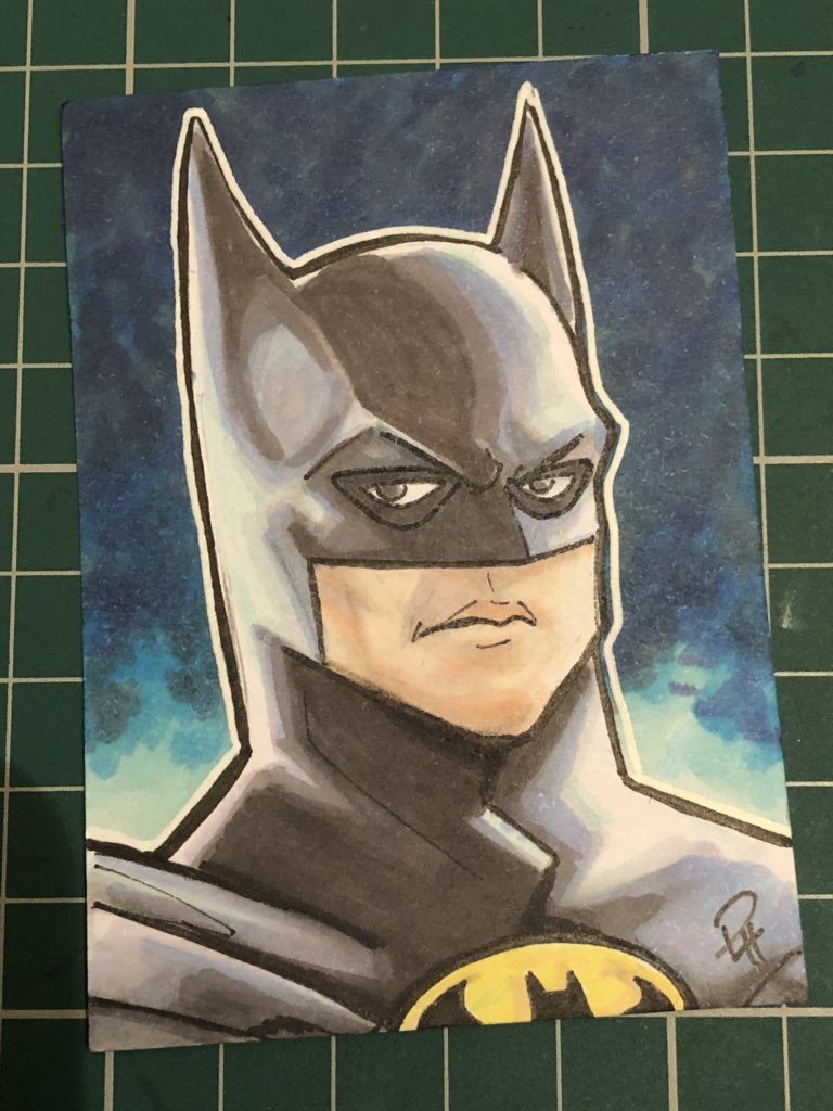Pjhill81's tweet photo. The final 3 Sketch Cards Celebrating 30 years of Tim Burton’s Batman.
All for sale DM if interested
.
#commissionergordon #batman1989 #catwoman #batmanreturns #batman #sketchcards #michaelkeaton #artisttradingcards #comicbookart #fanart #timburton #DCComics https://t.co/tdWG7G4TaC