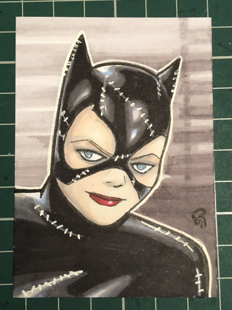 Pjhill81's tweet photo. The final 3 Sketch Cards Celebrating 30 years of Tim Burton’s Batman.
All for sale DM if interested
.
#commissionergordon #batman1989 #catwoman #batmanreturns #batman #sketchcards #michaelkeaton #artisttradingcards #comicbookart #fanart #timburton #DCComics https://t.co/tdWG7G4TaC