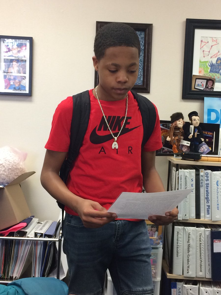OPS_LewisClark's tweet photo. A’Ron tells the benefits of being a part of the ⁦@OmahaQues⁩ Project Manhood trip to Chicago. We’re so proud of the man he is becoming. #OPSProud https://t.co/O1WMT8pqHB