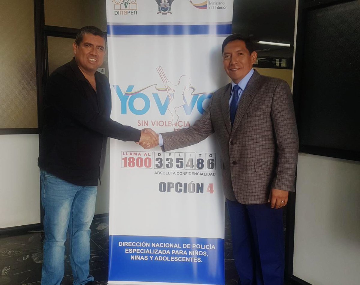 Nuestro amigo <a href="/Damiano_Ecuador/">DAMIANO Ecuador</a>, se suma a la campaña #YoVivoSinViolenciaInfantil, con su música se llevará mensajes de prevención. #Dinapen