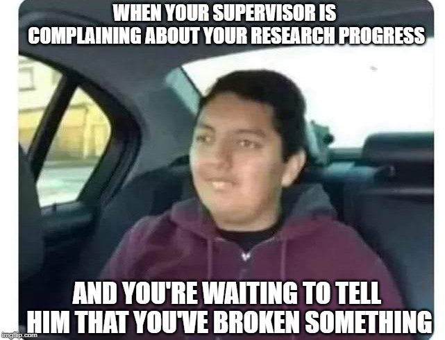 puranjan_'s tweet photo. I guess every grad student has gone through this tough situation🤣😨😰🤓
#PhD #phdmemes #funnytweets #phdchat #gradschool #gradschoolmemes #Scientists4Future #chemistrygrad #phdforum #funniestmemes #struggles #gradlifememes https://t.co/dXeDtJUN84