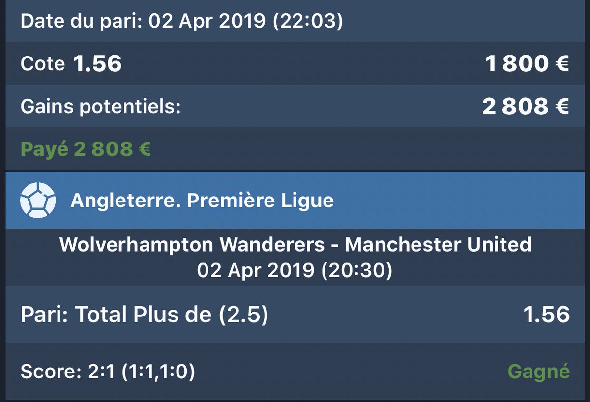 trappronos's tweet image. Montante live réussi en une soirée 

500€ ➡️ 3192,46€ 💰💰

#TeamParieur #ParionsSport
