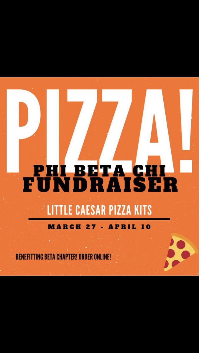 Phi Beta Chi is having a fundraiser with Little Caesars Pizza Kits! Every $6 of each item will go to our chapter. Any support will be greatly appreciated! Be sure to use the Fundraiser ID #364800

The link to the website:
pizzakit.com/fundraising-pr…