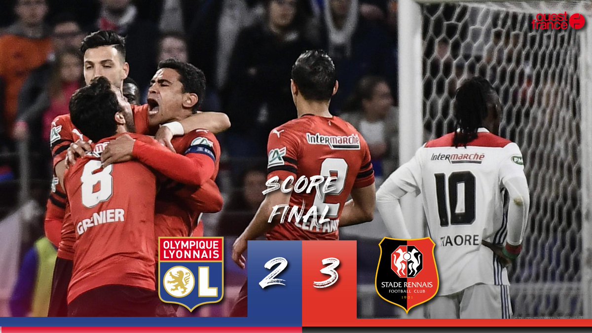 sports_ouest's tweet photo. ILS L'ONT FAIT !!!! A Lyon, le Stade Rennais est allé arracher sa qualification pour la finale de la Coupe de France !!!! 🔥🔥🔥 
➡ https://t.co/RHN8f9vLIk
#OLSRFC #Rennes https://t.co/MmadUdKWti