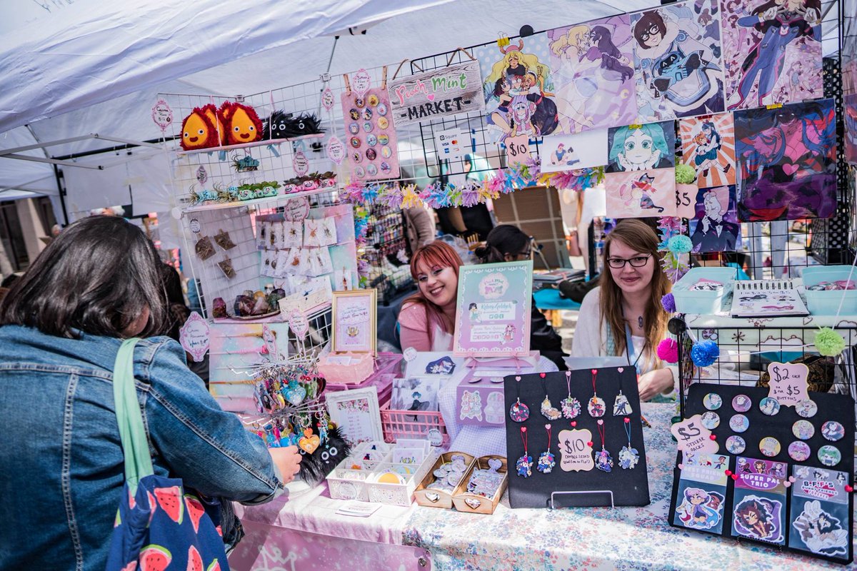peachmintmarket's tweet photo. thanks so much to everyone that came out to aniefest last saturday! we had a blast and are so excited to see this convention continuing to grow! we'll see you guys next at sacanime summer ☀️✨💖💖 https://t.co/3CBzWLaISY