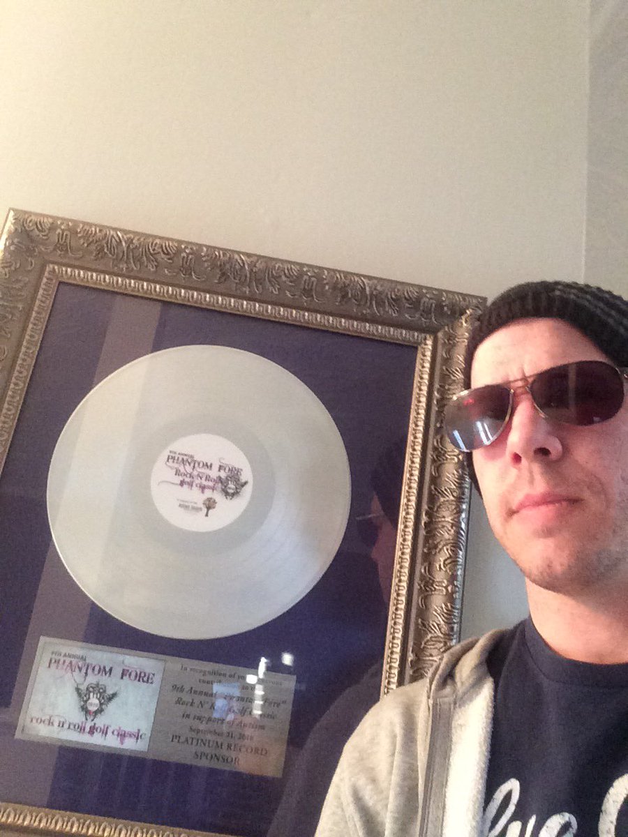 SteveDenty's tweet photo. Just a posing with a Platinum Record from the @PhantomFore  Classic in support of @AutismSocietyNL, no biggie.  #BeCool4Autism #WorldAustismAwarenessDay https://t.co/2wccn6t0AJ