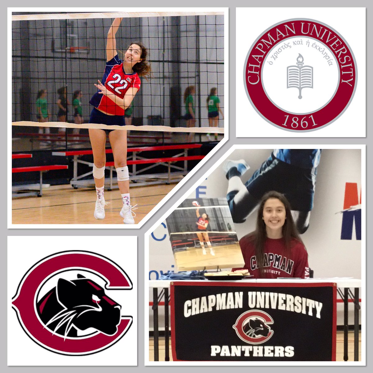 Kayla, we, Northern Kentucky-Ohio Volleyball Club, are very proud of you and your decision to continue your journey to Chapman University! #provenresults  Chapman University