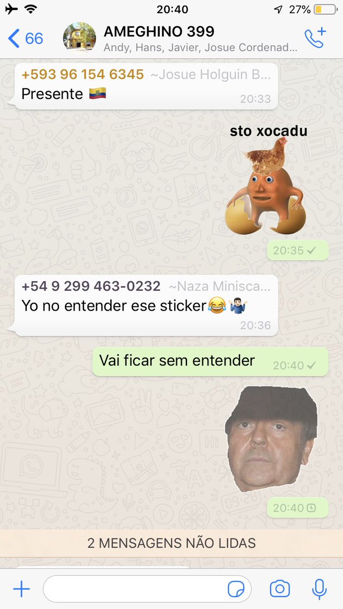 lu_zca's tweet image. Eu usando figurinha com os hermanos 😂😂😂