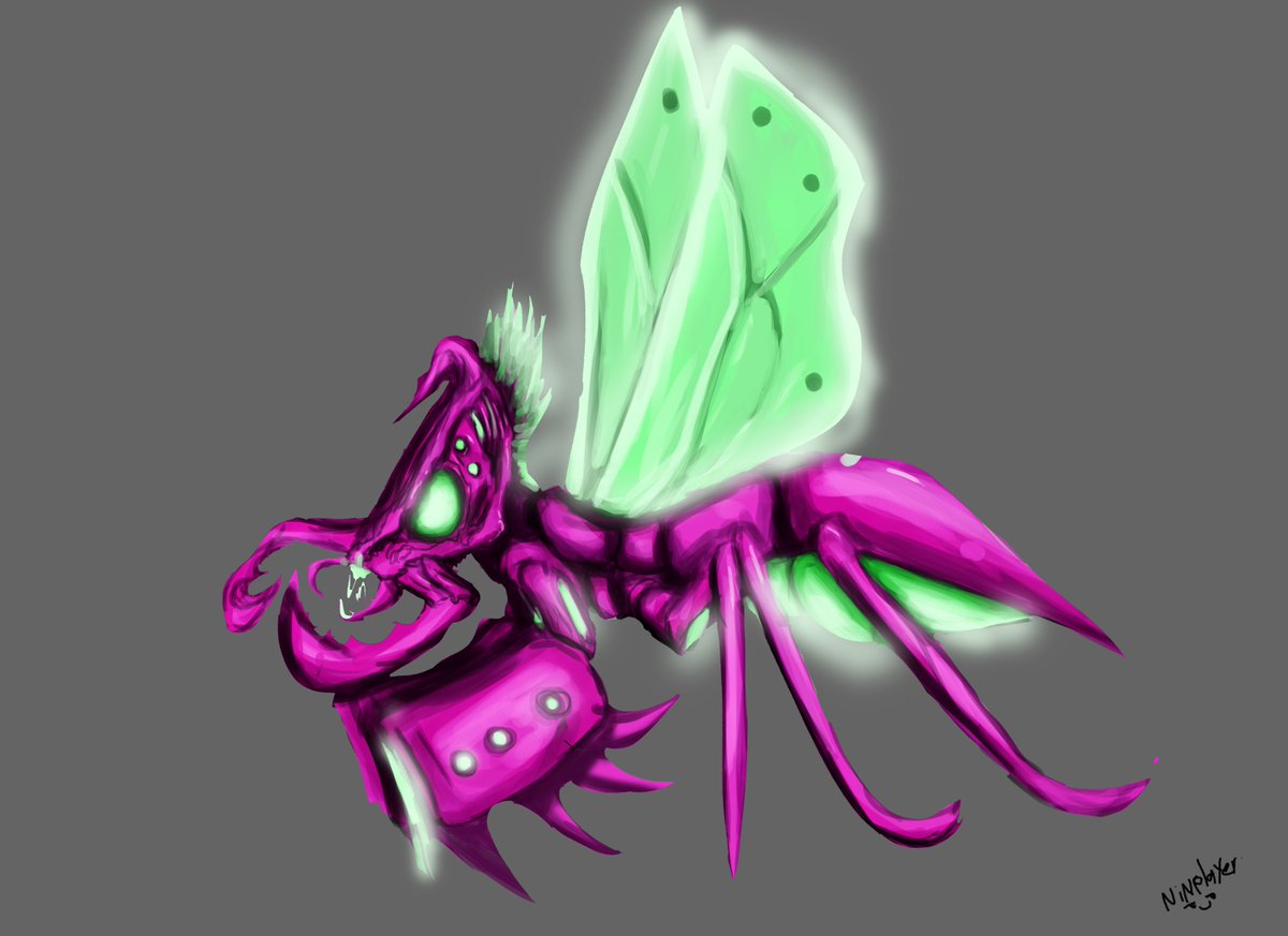 Ninplayer89's tweet photo. Worked on this off stream 
#creaturedesign #bugdesign #gamecreature #gamedev #originalcreature #insecticideexterminationgame #digitalartist #digitalart #digitalillustrator #digitalillustration #digitalpainting #digitalartwork #design #art #illustration #conceptart #hispanicartist https://t.co/3nVtuDIPLs