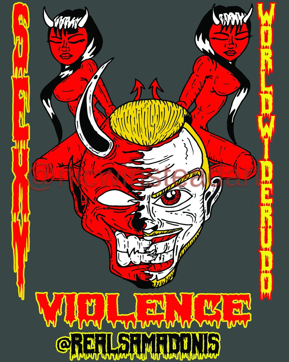 sfsstudios1's tweet image. Major pleasure to work with #worldshottestheel @RealSamAdonis  for his brand new tee available in Japan this week!!! Thanks my dude!

#samadonis 
#nicwinsteadart
#worldshottestheel 
#sexyviolence
#Japan
#wrestlingshirt
#graphicdesign