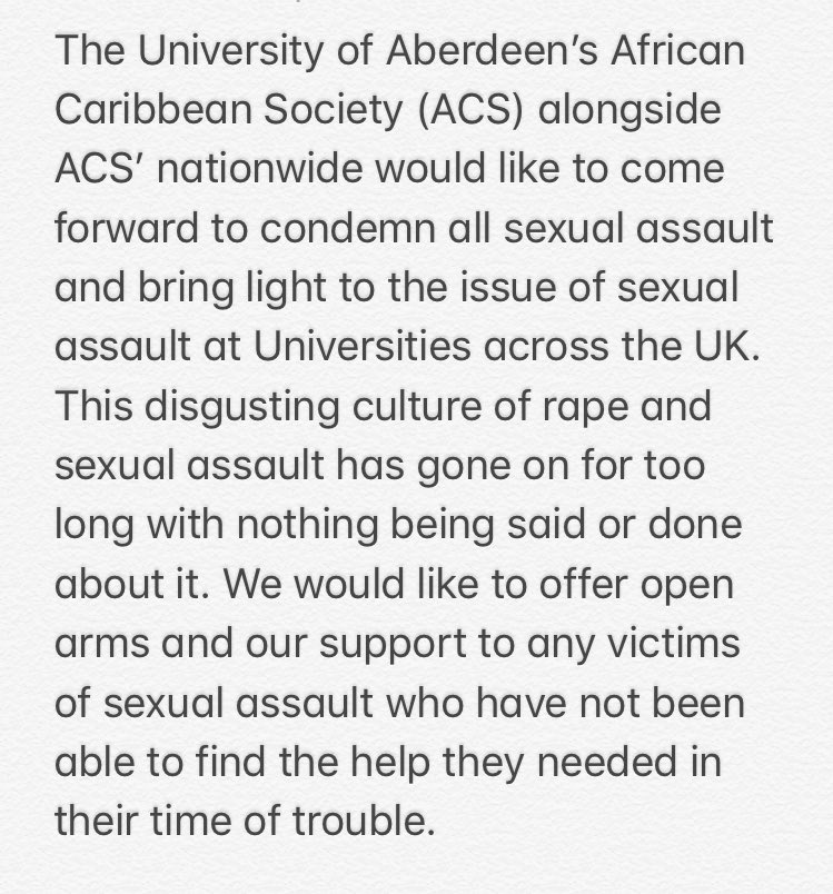 ABDN_ACS's tweet photo. TW (Sexual Assault): The University of Aberdeen’s ACS, alongside ACS’ nationwide would like to take a stand. Let’s really talk about the issue of sexual assault at universities. This has gone on for too long with no action. #ACSAgainstSexualAssault @ausatweet  @AberdeenCPolice https://t.co/xEiVXFw0We