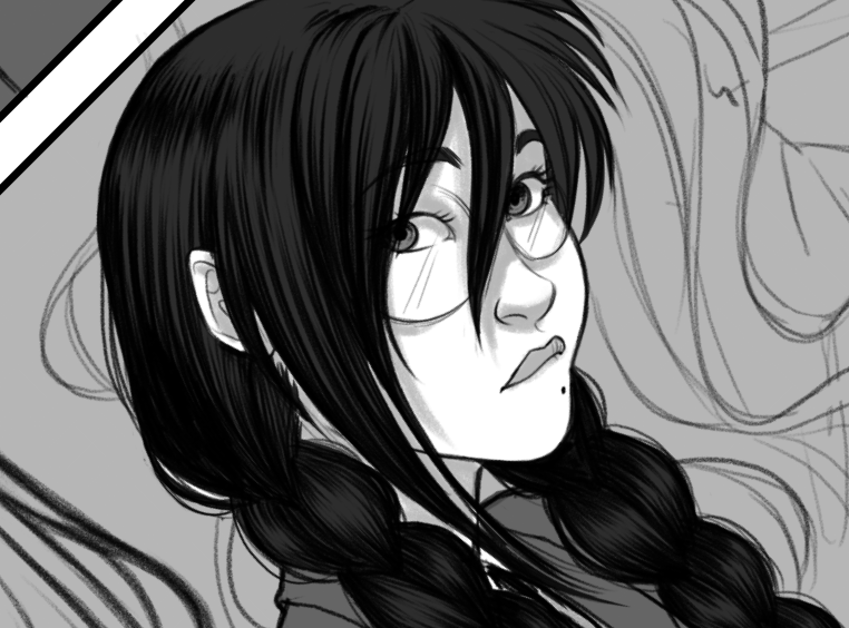 _MartinaGi's tweet photo. Finishing her hair (still day 1 art, send help). I like this tecnique, it reminds me of something i used to do years ago with markers and pencils. Might try it with colored pics at some point. #danganronpa #toukofukawa #腐川冬子 #tofuweek #myart #fanart https://t.co/rSSTg6ALuz