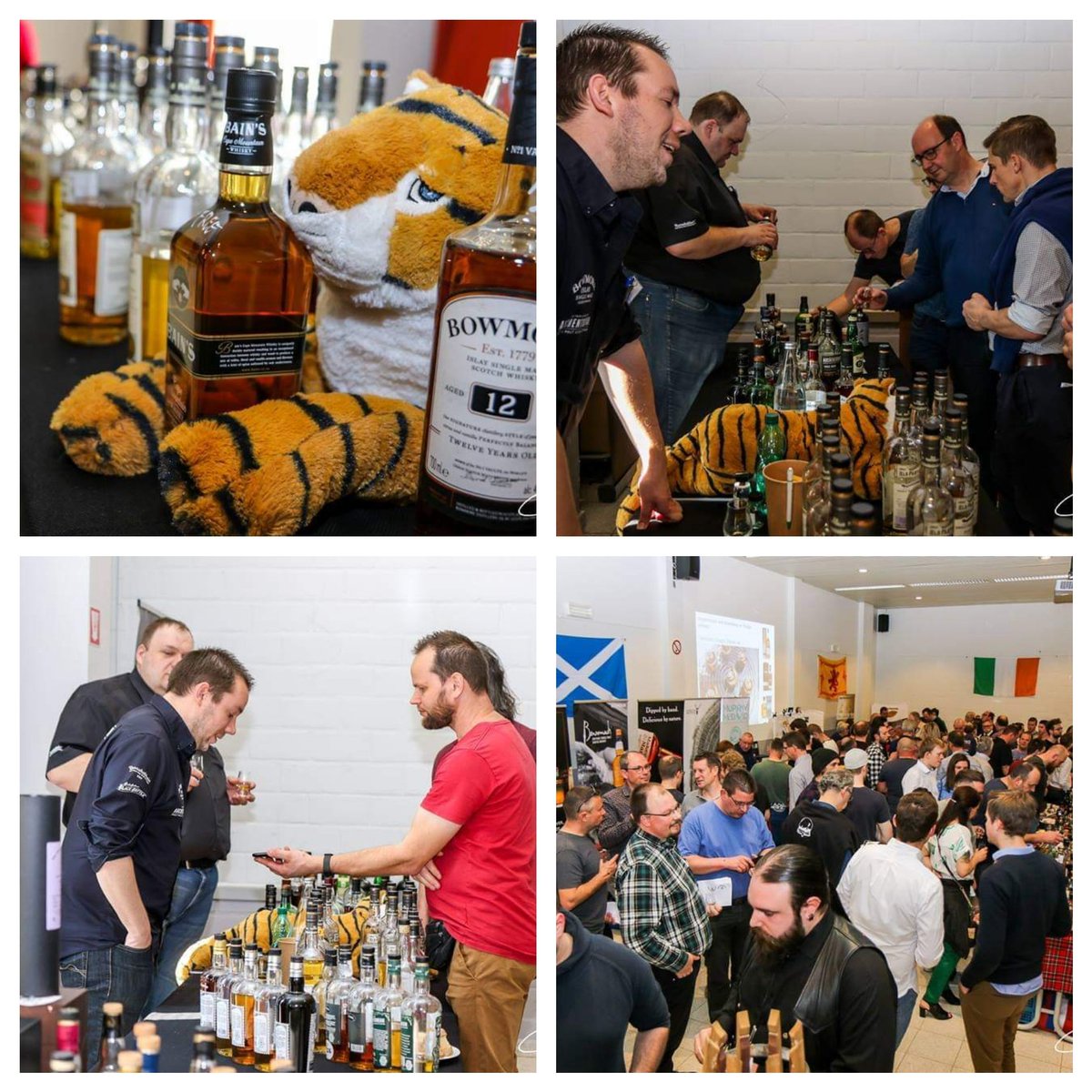 McMDrams's tweet photo. Some impressions of last weekends first Zuid-West-Vlaams Whisky fair with Cinoco in Waregem Belgium! @DLaingWhisky @cinoco @BainsWhisky @bowmore @Bunnahabhain https://t.co/XUxkkFcvEH