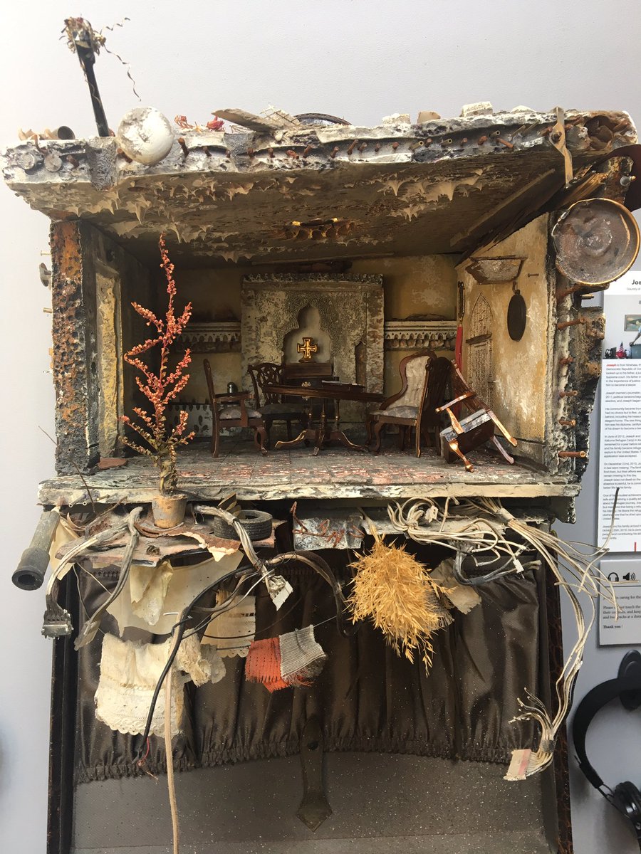 a vital, heartbreakingly beautiful exhibit, <a href="/UnpackedRefugee/">UNPACKED</a>, at the #YaleLawSchool, seeking to humanize the word ‘refugee.’ If you do anything this week, it should be seeing this multimedia installation. Truly life changing.