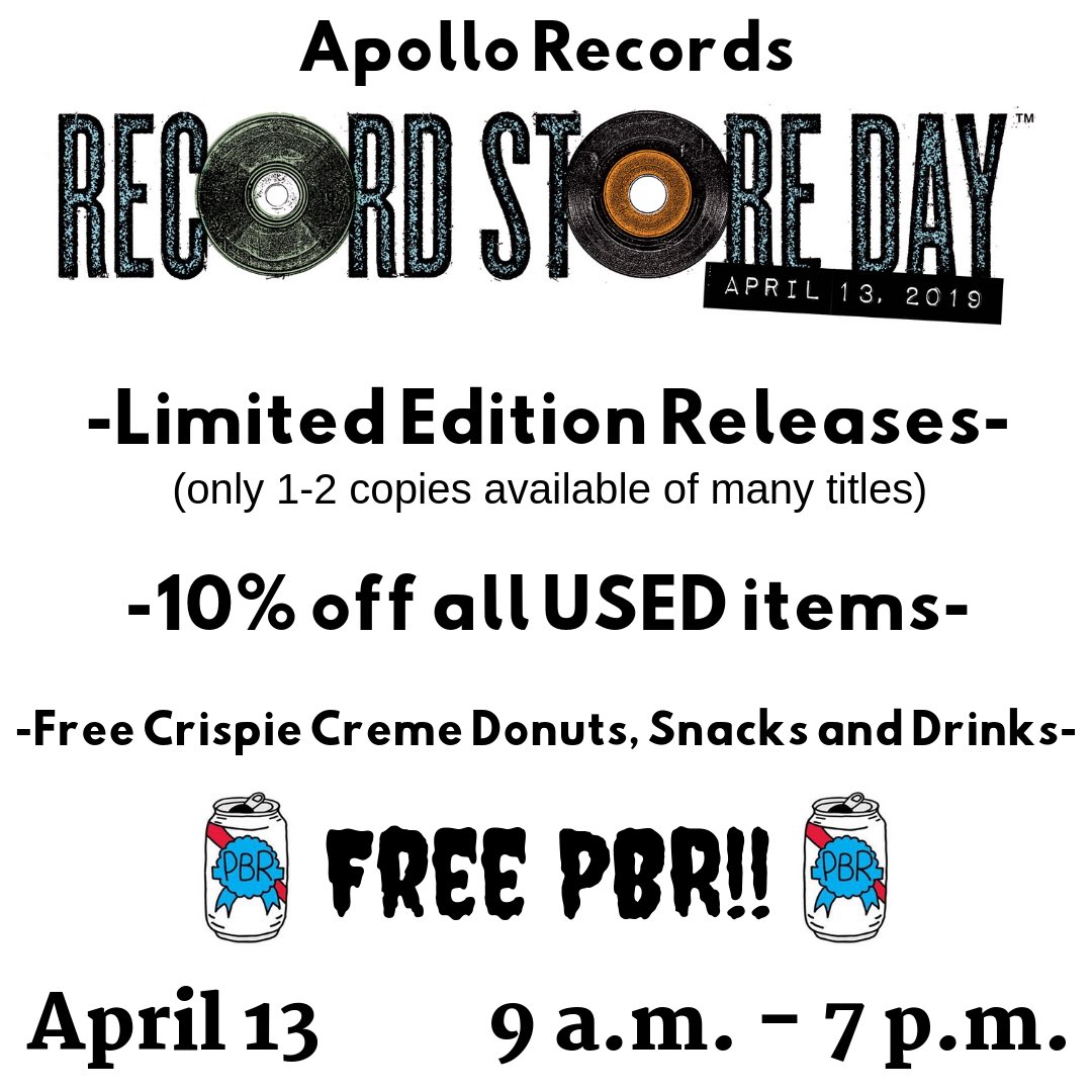 apollorecordsoh's tweet photo. #RSD19 is approaching fast! https://t.co/6AkSO3K4PI