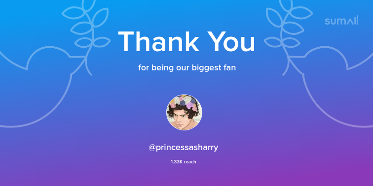 Our biggest fans this week: @princessasharry. Thank you! via sumall.com/thankyou?utm_s…
