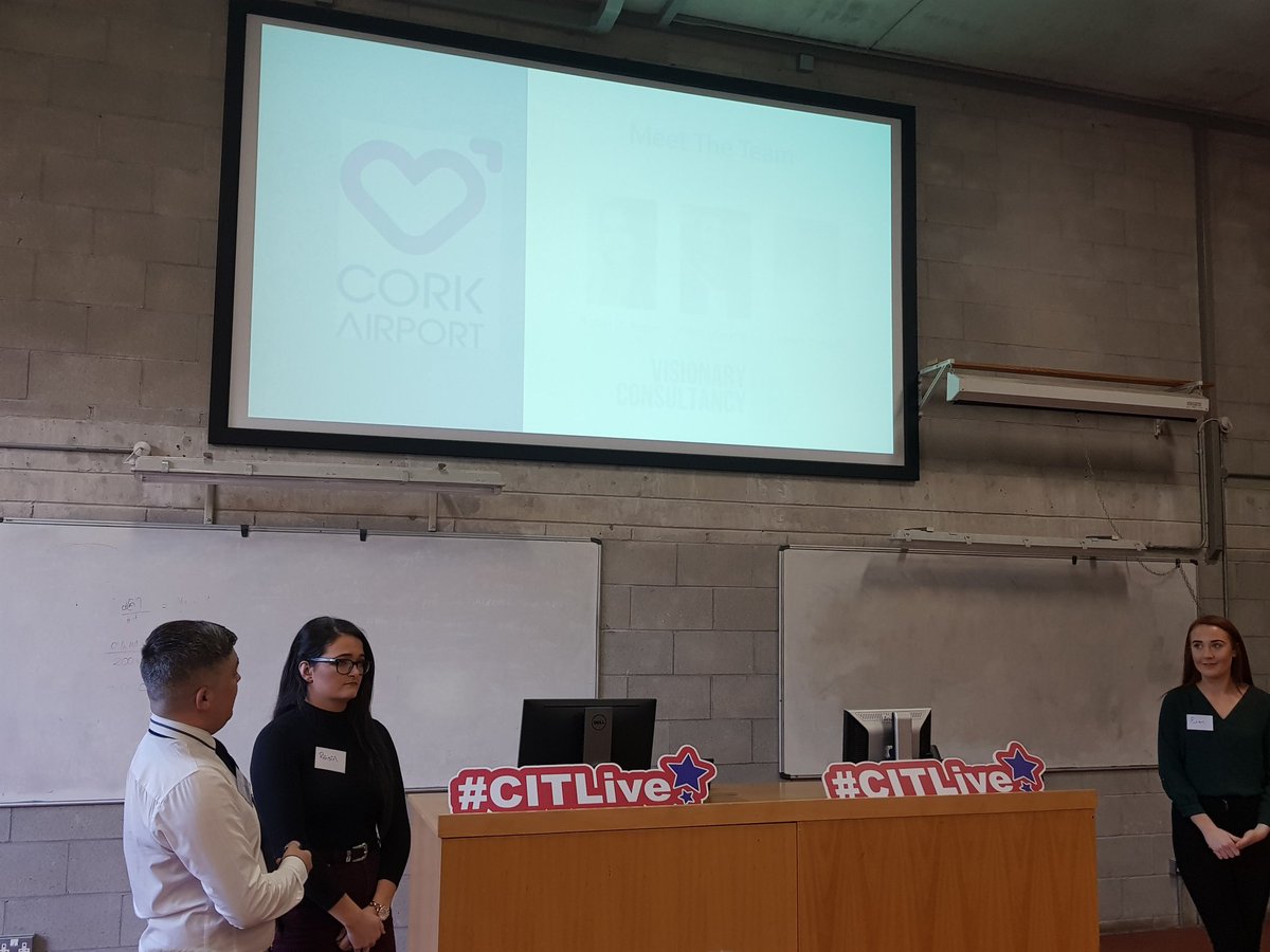 MicheleMcManus1's tweet photo. Fantastic evening of presentations from our 4th year #Marketing students on their live case with @CorkAirport Inspiring campaign ideas from all groups #CITLive #MIIStudentChallenge #LoveTakingOff https://t.co/XMuwSoXh1Q