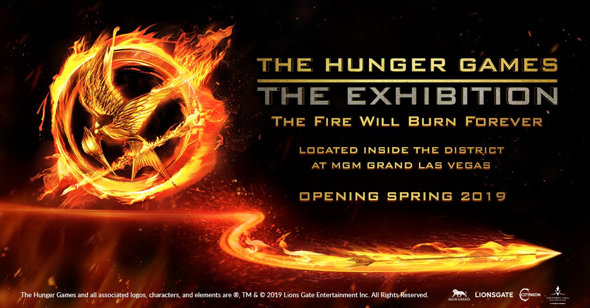 TheHungerGames's tweet photo. The Hunger Games: The Exhibition is launching this May in Las Vegas! Explore new interactives, set decoration &amp; costumes, and channel your inner Katniss in the fully-immersive archery training experience. 🏹 Learn more and purchase tickets at https://t.co/16kmuTmep2! https://t.co/W8Hw8n9bNK