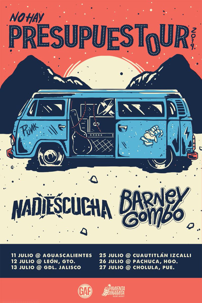 nadiescuchapunk's tweet photo. Amigos, ya mero se viene el tour de #nadiescucha con los #barneygombo en que ciudades mas les gustaría ver este tour? (: #nohaypresupuestour https://t.co/wMFjnYAuM1