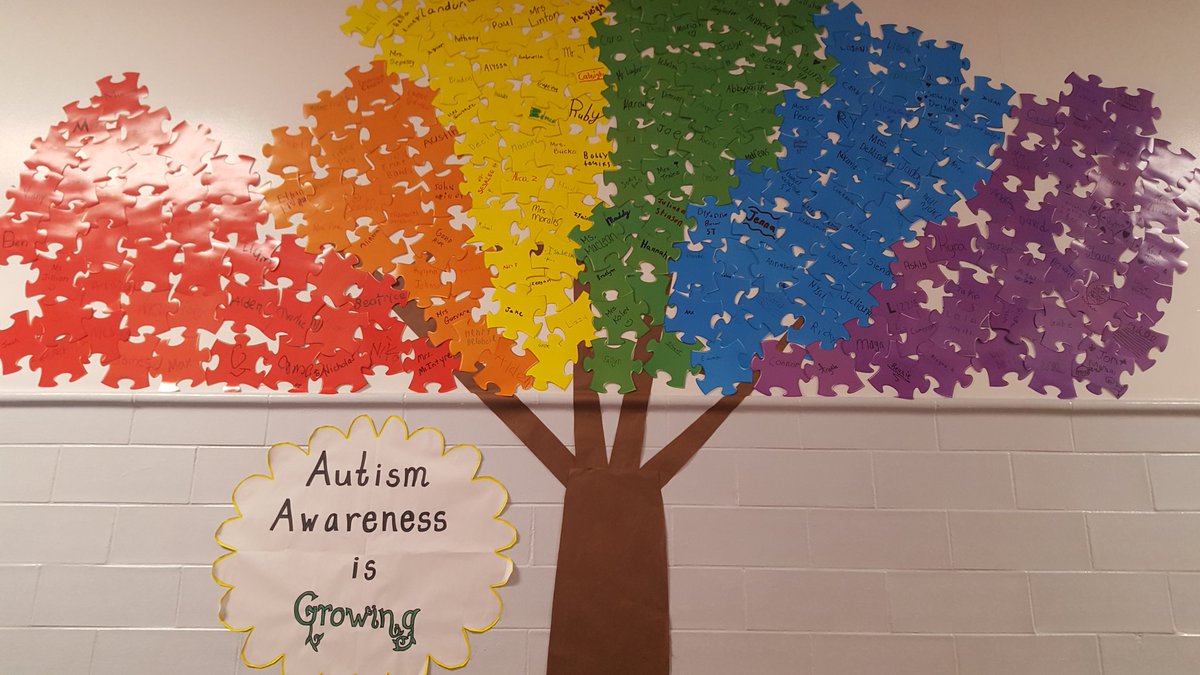 Just a few more leaves to go as we show our support of #AutismAwarenessMonth