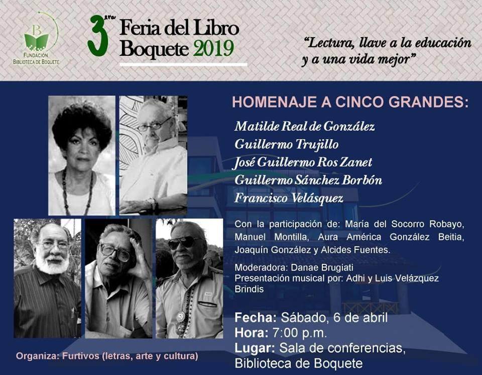 La lectura es la llave a la educación y a una vida mejor,, FERIA DEL LIBRO DE BOQUETE 2019