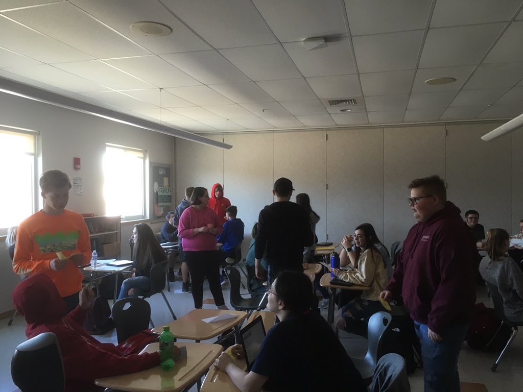 Mrgray17's tweet photo. As developing trade routes using the new inventions of railroads in our simulation. Rail road tycoons planned and competed against each other and even on class had a train monopoly develop. #livinghistory #compencyed https://t.co/buxuS9Vyi3