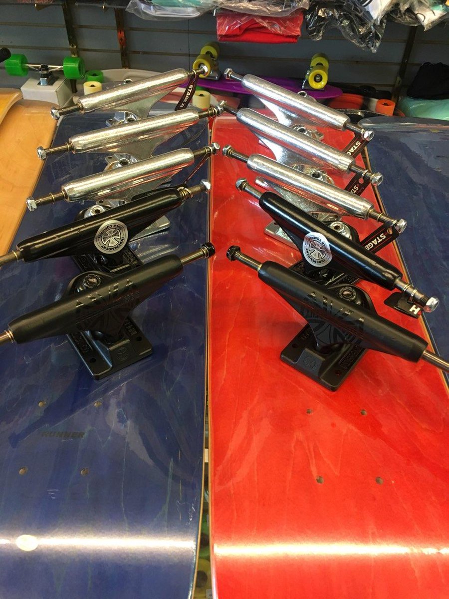 CaliSkateShopLA's tweet photo. In need of a new truck for your deck? Explore our wide selection of new skateboard trucks in stock now! 🌠 #CaliSkateShop

💥Shop Independent, Venture, Stage 11 and more. Visit us today!
⚡11am - 7pm, 7 Days a Week
📍 Hollywood: (323) 617-2529
🌐 6638 Hollywood Blvd, 90028 https://t.co/q0NvyEma75