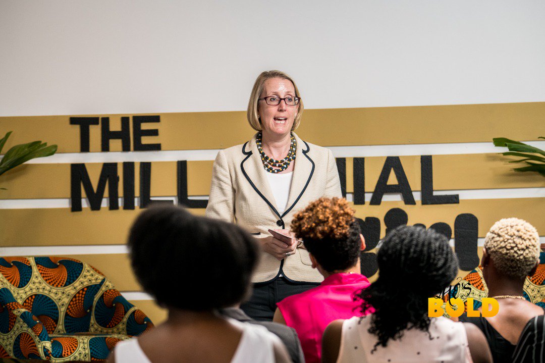 shesboldnet's tweet photo. We were so honored with the presence of H.E @HCSarahCooke at the Millenial Girl Event, we learned from her speech that mentorship is key, girls must believe in themselves and work hard.
#themillennialgirlevent #shesboldnetwork #Tanzania https://t.co/mWHDTece2I