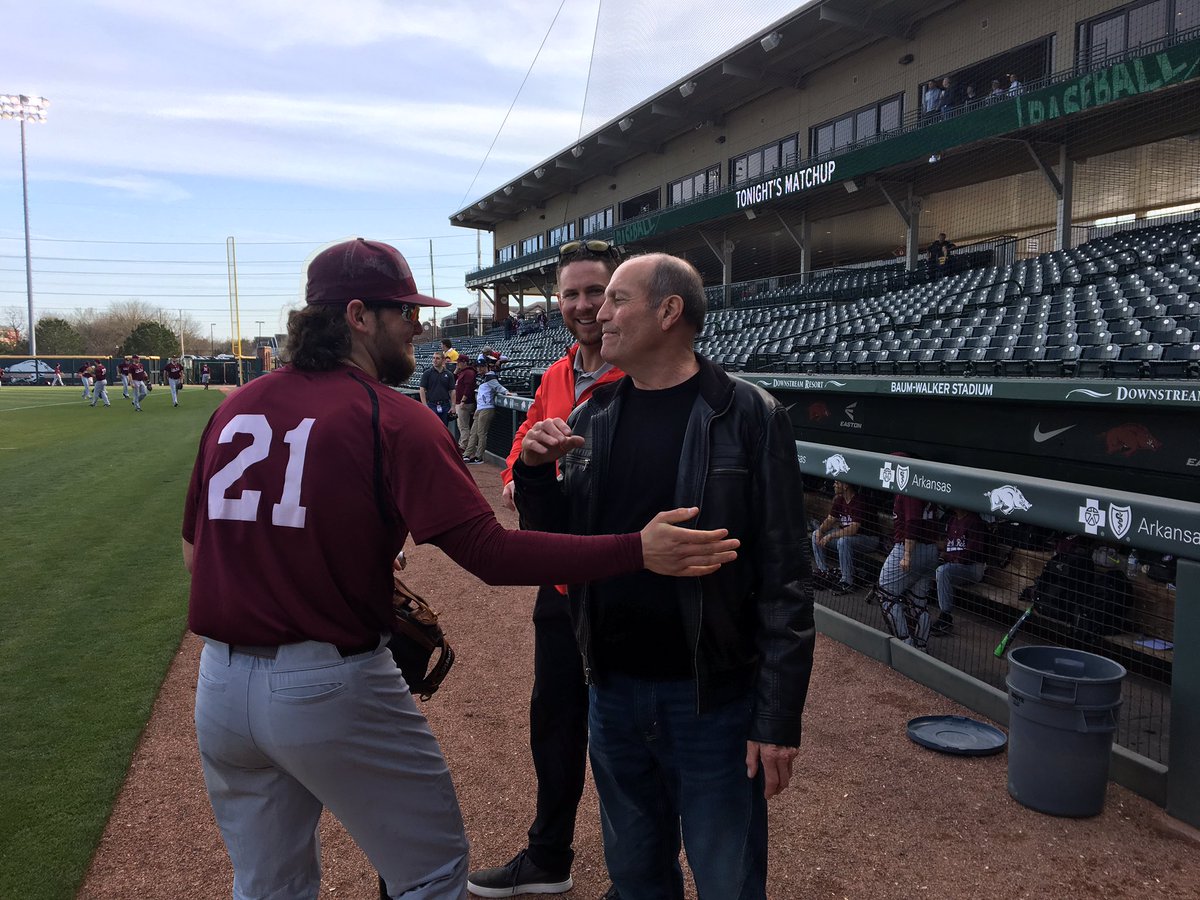 LittleRockBSB's tweet photo. Only fitting to have The Godfather of Little Rock baseball here tonight.

#LittleRockBaseball https://t.co/5Tllgn8nQy