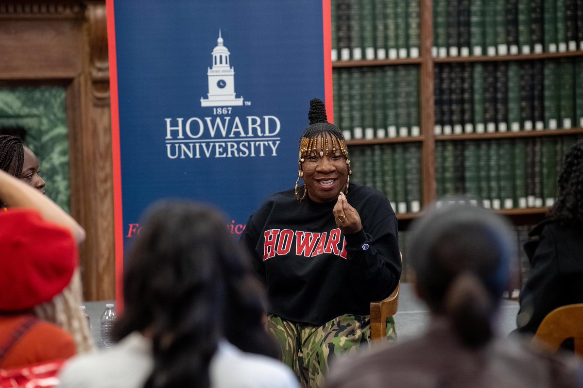 HowardU's tweet photo. Head over to Cramton Auditorium now to attend tonight’s #MeToo Fireside Chat featuring @MeTooMVMT @TaranaBurke and @fiyawata #MeToomvmt #metooathoward https://t.co/SA1iqpsXHg