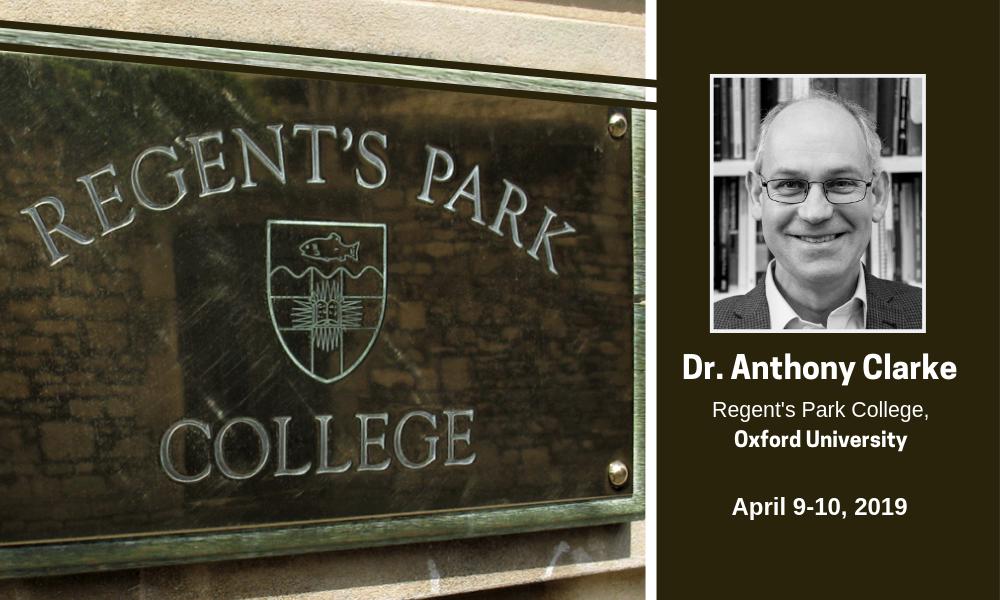 GUEST SPEAKER: Dr. Anthony Clarke of Regent's Park College, Oxford University, will present two lectures next week at WCU. Both are free &amp; open to the public. One of them is called, "The Point of a University." Want to hear that? I do! Details: bit.ly/2YJfNqC