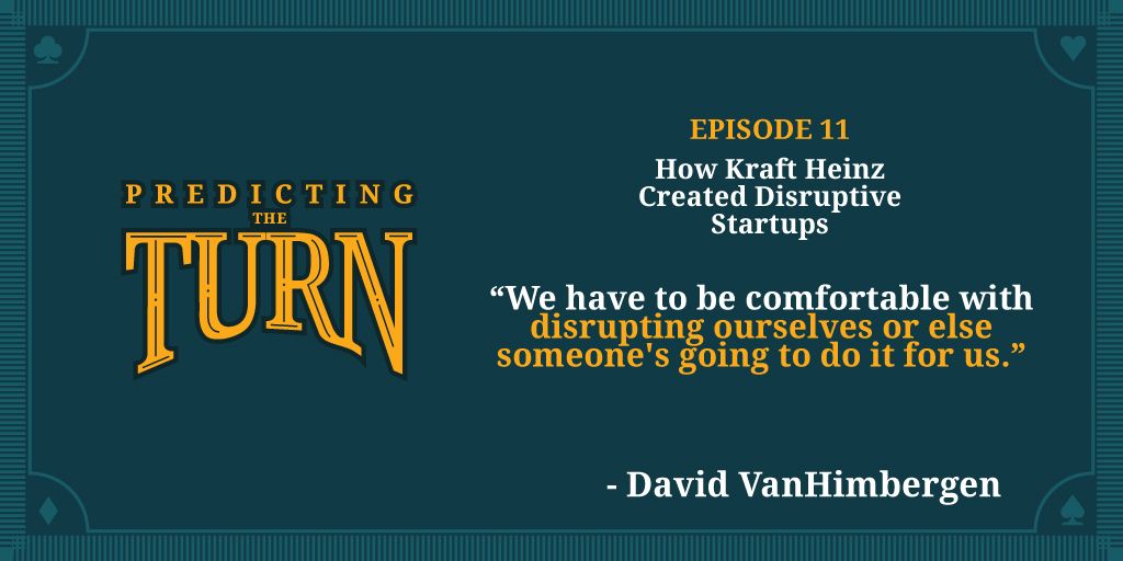 daveknox's tweet photo. "We have to get comfortable with disrupting ourselves or else someone's going to do it for us." - @davidvanh11, Head of @SpringboardKHC @KraftHeinzCo. Listen to the full interview at https://t.co/Cru6dsjvKp https://t.co/qoztNhFDXS