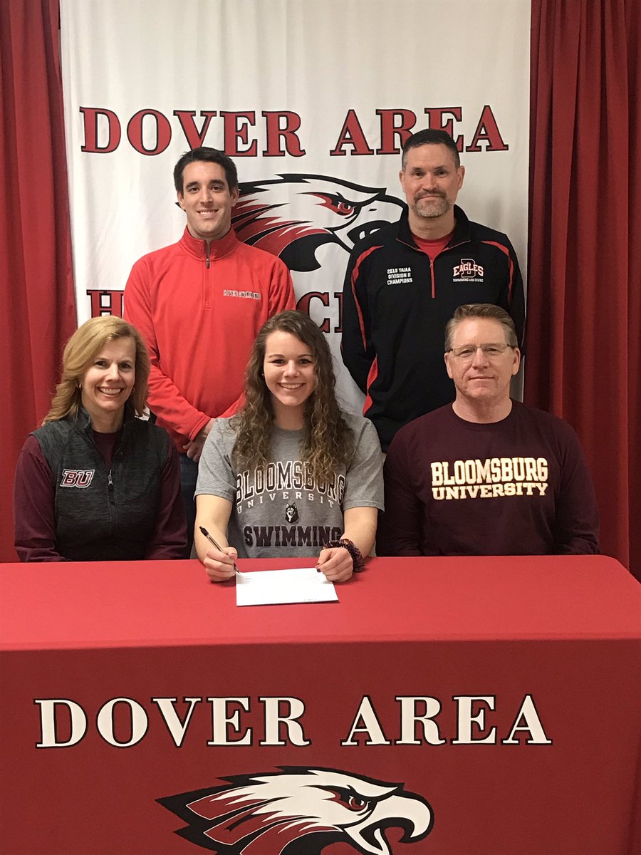 TrainerDaveATC's tweet photo. Congrats to Grace Beierschmitt and Brandon Lawyer! Grace signed her NLI to swim at Bloomsburg and Brandon is continuing his football career at Keystone!

Bloom and Keystone both get awesome kids! Congratulations! https://t.co/ttBMHCf5tK