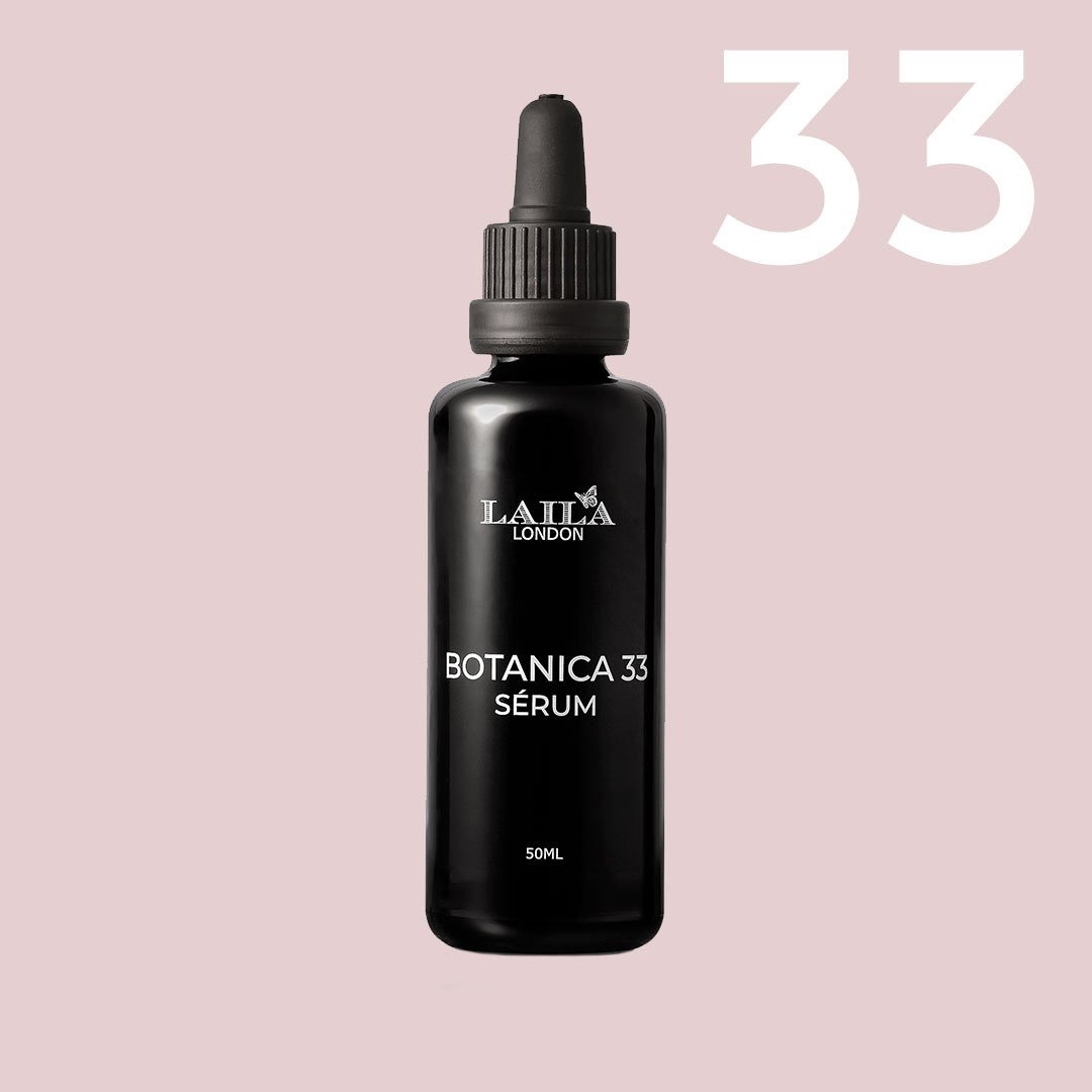 Our Botanica 33 face serum is made with 33 active organic wildcrafted ingredients perfect for dry or dehydrated skin. #faceserum #veganskincare #crueltyfree #naturalcosmetics #naturalserum #autumskincare #freshskincare #serums #naturalbeautyproducts #naturalbeauty #natural
