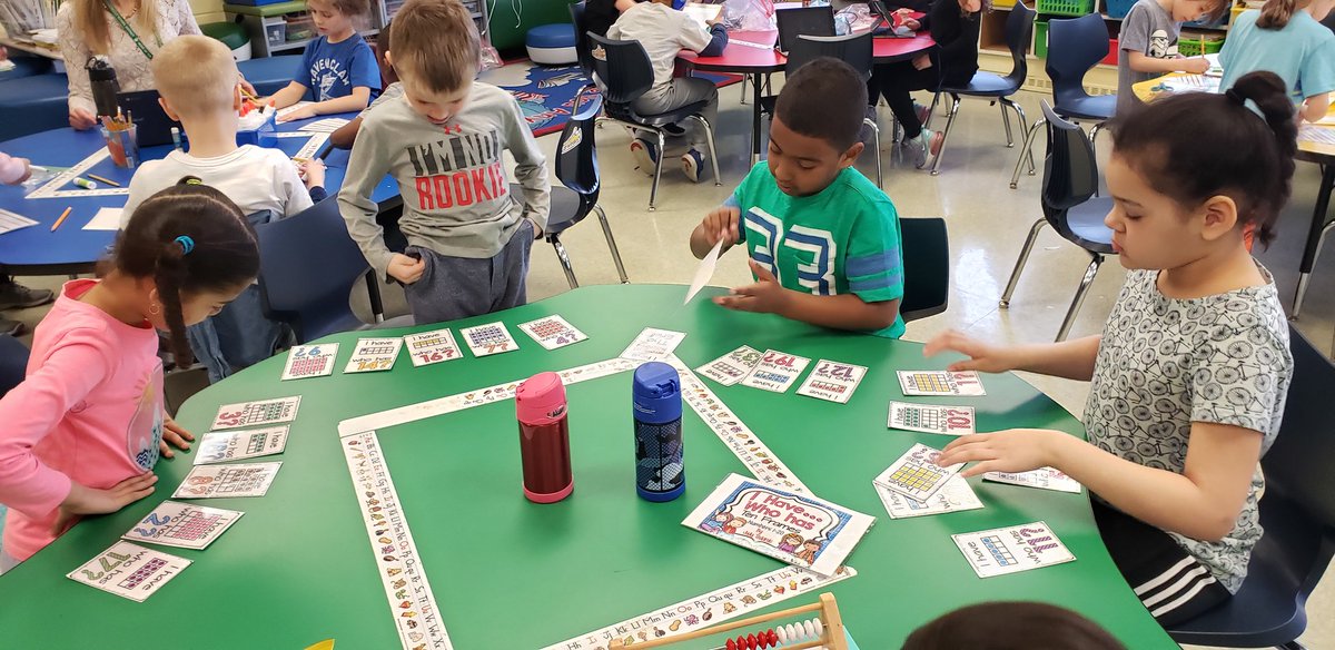MrsFunaro's tweet photo. Room 112 loves math centers!  We were working on number sense, word problems, adding with the Rekenrek and playing the game I Have, Who Has - Teen Numbers.  @MrsFunaro @SEM_Dalers https://t.co/h0T0EdpNmI