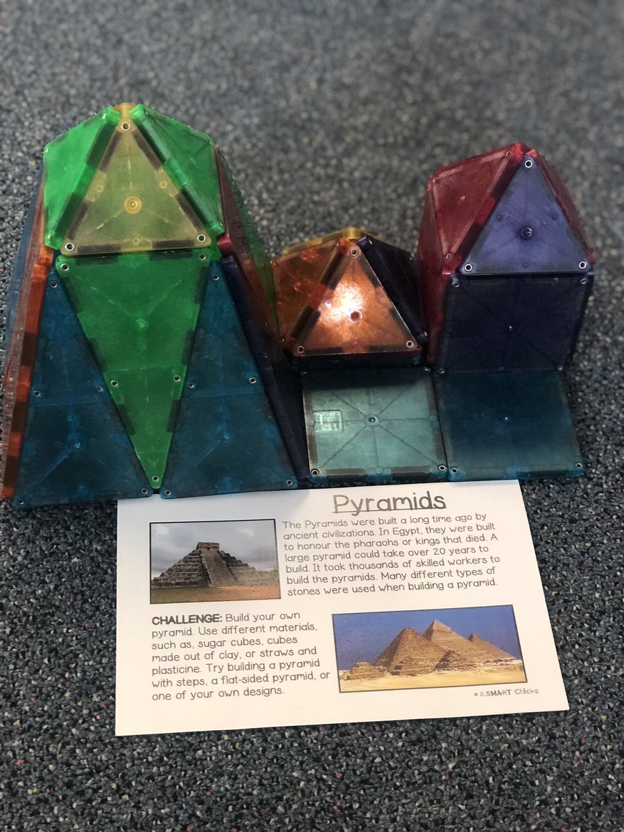 PlayInPrimaryEd's tweet photo. Our Grade One students explored 🏙Skyscrapers, Pyramids, and Inukshuks today during science. #structures #buildingchallenges We love a challenge! https://t.co/pqGVcvOV6p