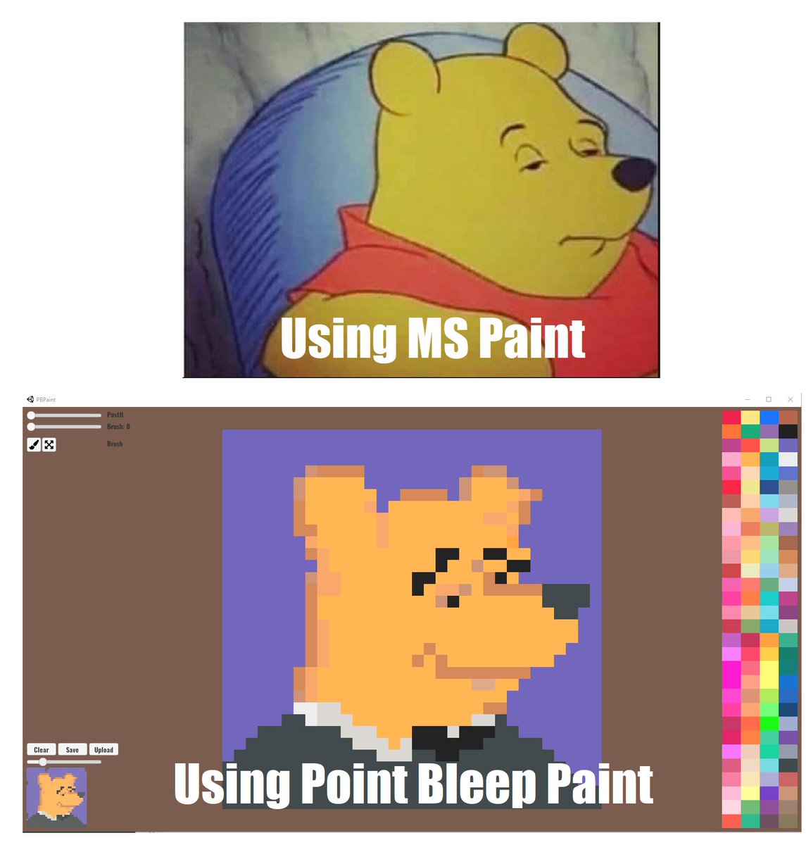 pointbleep's tweet photo. Point Bleep Paint, because why not...  #pixelart #indiegame #IndieGameDev
 soon! (ish) https://t.co/bXQZkW82gt