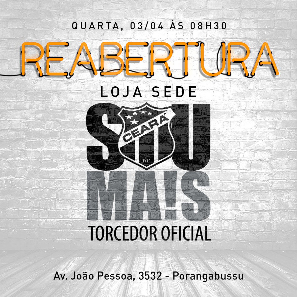 CearaSC's tweet photo. Fica esperto, Torcedor! A Loja da Sede está de volta. 👏⚫⚪
⠀⠀⠀⠀⠀⠀⠀⠀
➤ Garanta os ingressos para os jogos contra o Náutico e Floresta, com valores promocionais.
⠀⠀⠀⠀⠀⠀⠀⠀⠀
🖥 Mais informações sobre ingressos, acesse https://t.co/pkR6Askrn8
#CearáCSC #SouMais https://t.co/Dy9RqXBOWg