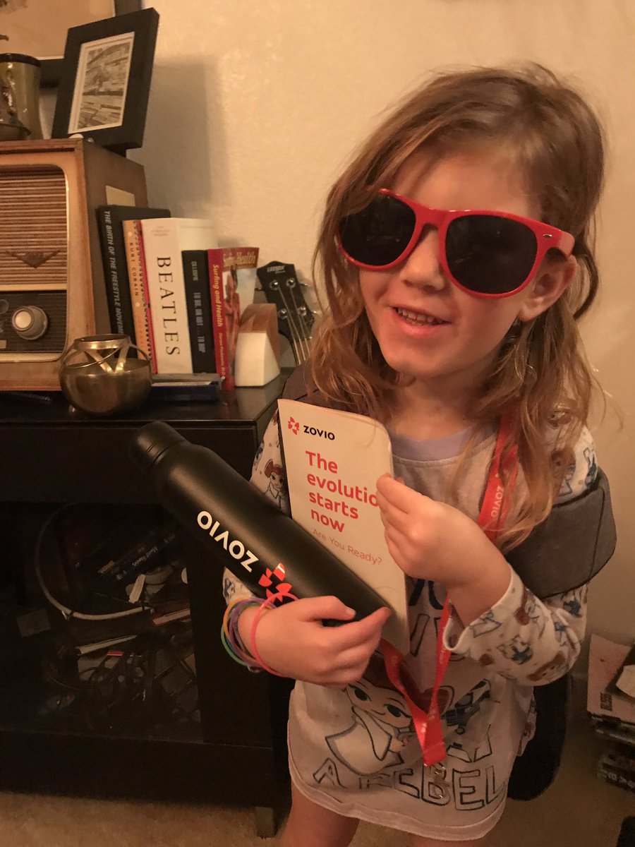 When you come home from your company’s launch party, and your toddler raids your #swag #zovio #zoviodayone #edtech