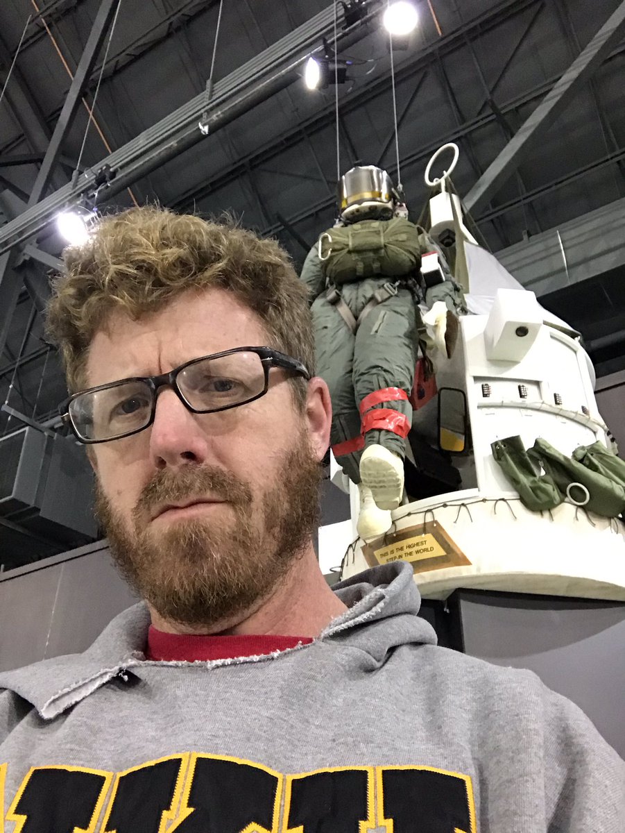 CLShackleton's tweet photo. Captain Joe Kittinger. Possibly the craziest American hero EVER. #FuturisticLit #FHSAPLang https://t.co/rpYgRva5Zx