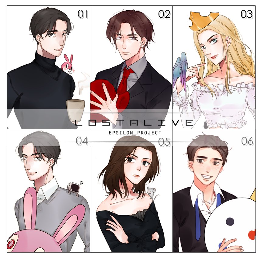 EpsilonCommu's tweet photo. --- EPSILON TEAM ---

01 - Vincent Hoffman 
[as Programmer]

02 - Maxilian Ravenscroft 
[as Crooked Man]

03 - Giselle W. Prince 
[as Bloody Princess]

04 - Viktor Hoffman 
[as Henry the Rabbit]

05 - Zhāng Róng Píng
[as Jr. the Chef]

And
06 - Justin Parker 
[as Jack in The Box] https://t.co/PRcemJw5h0