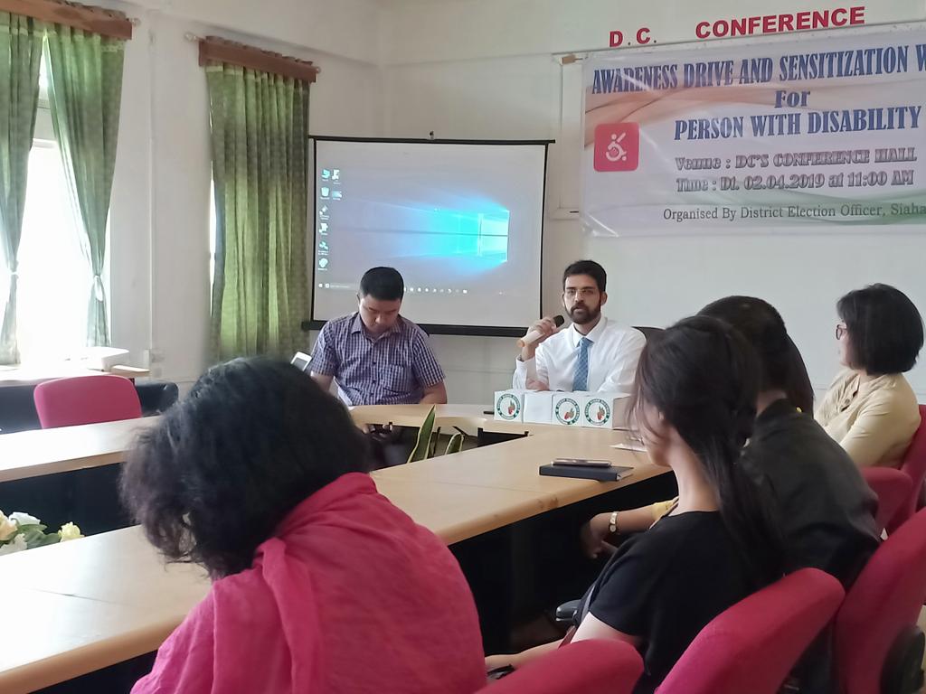 deo_mz's tweet photo. Awareness Drive and Sensitization Workshop for person with disability was sucessfully organised by District Election Officer.#GoVote #SVEEP#novotertobeleftbehind https://t.co/ruwNUQJlyE