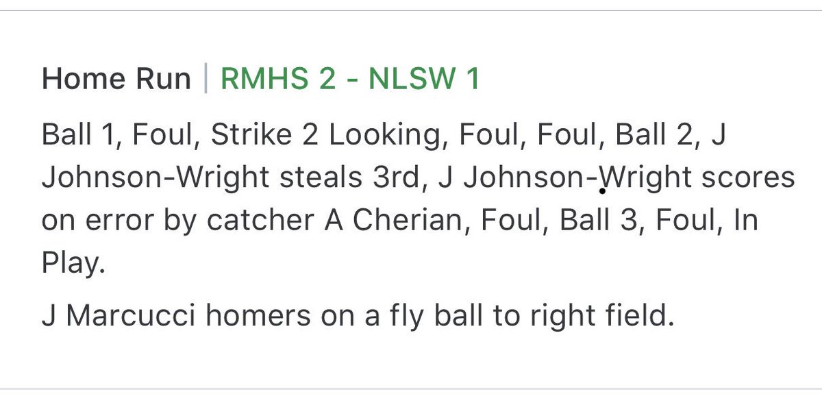 BmarcucciBobm's tweet photo. First home run of the year. Way to go @joey_marcucci https://t.co/l9rgqH9SRg
